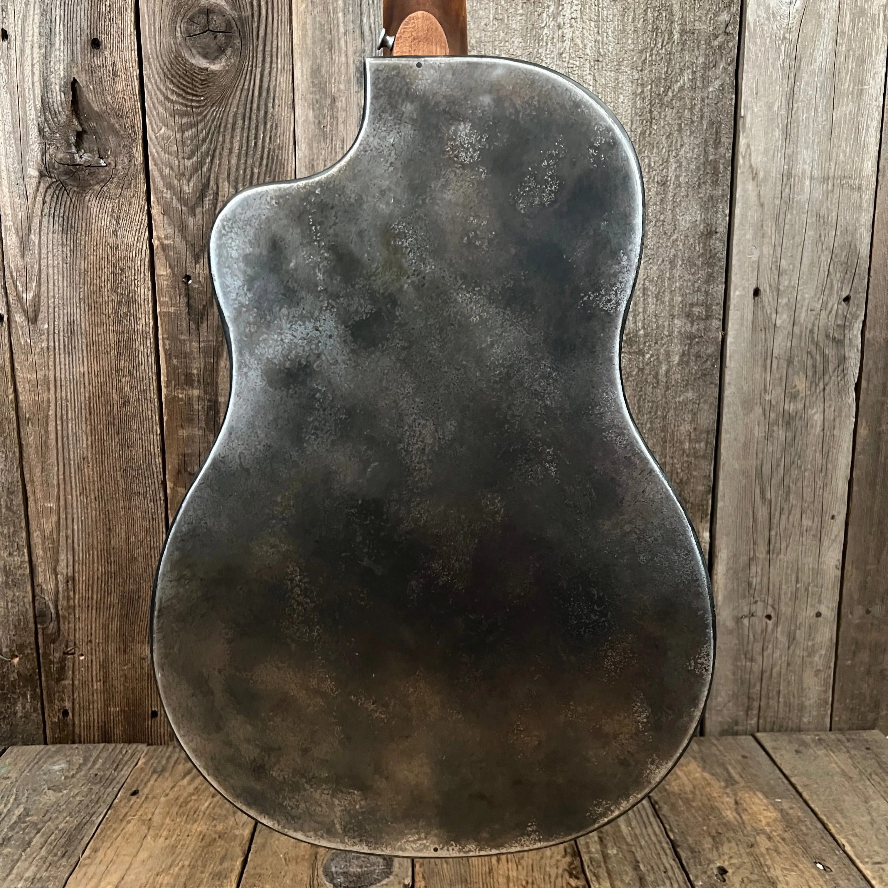 SOLD - Mule Resophonic Tri Cone Resonator Acoustic Electric Aged Cutaway