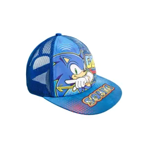 Sonic The Hedgehog Flat Bill Trucker Cap