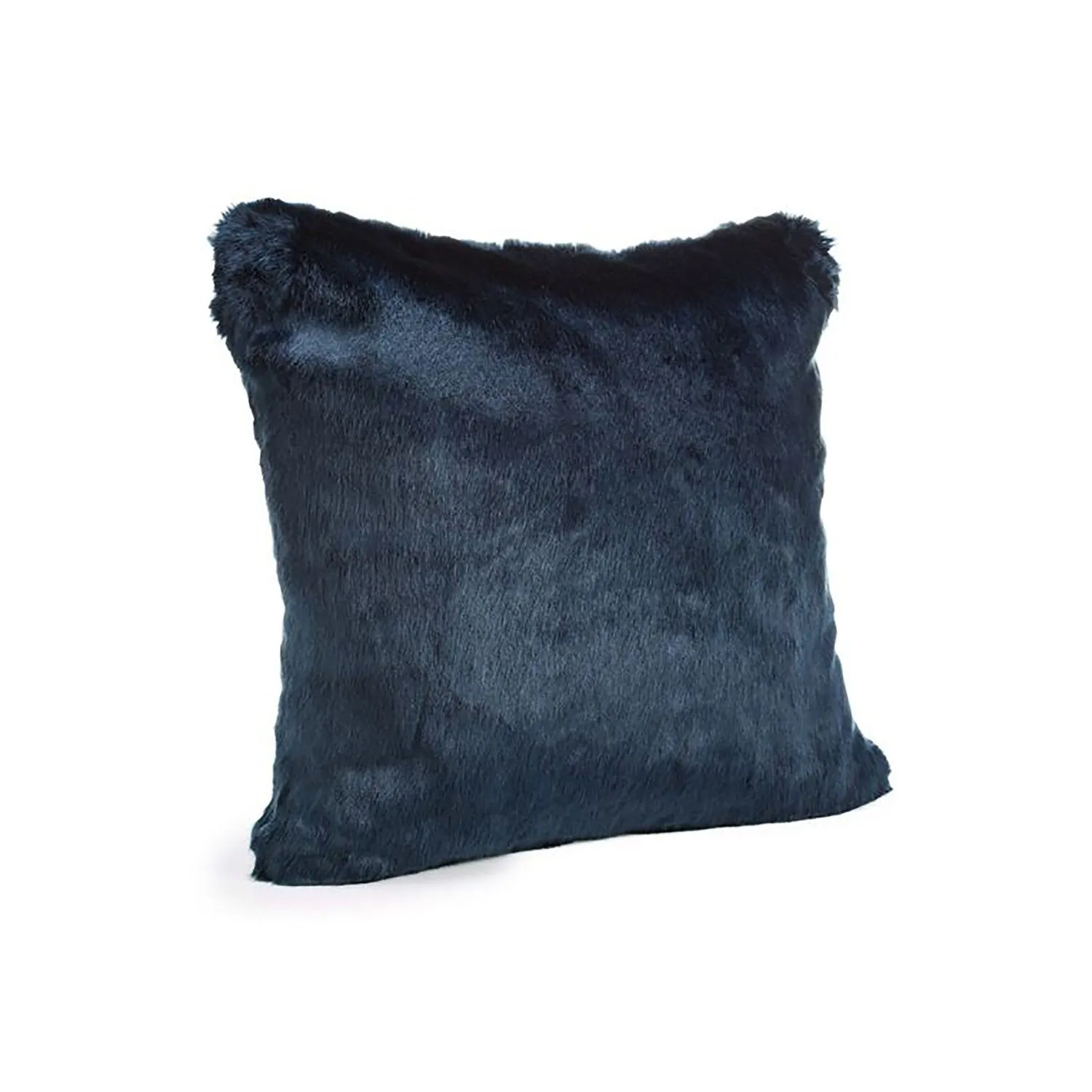 Steel Blue Mink Faux Fur Pillow