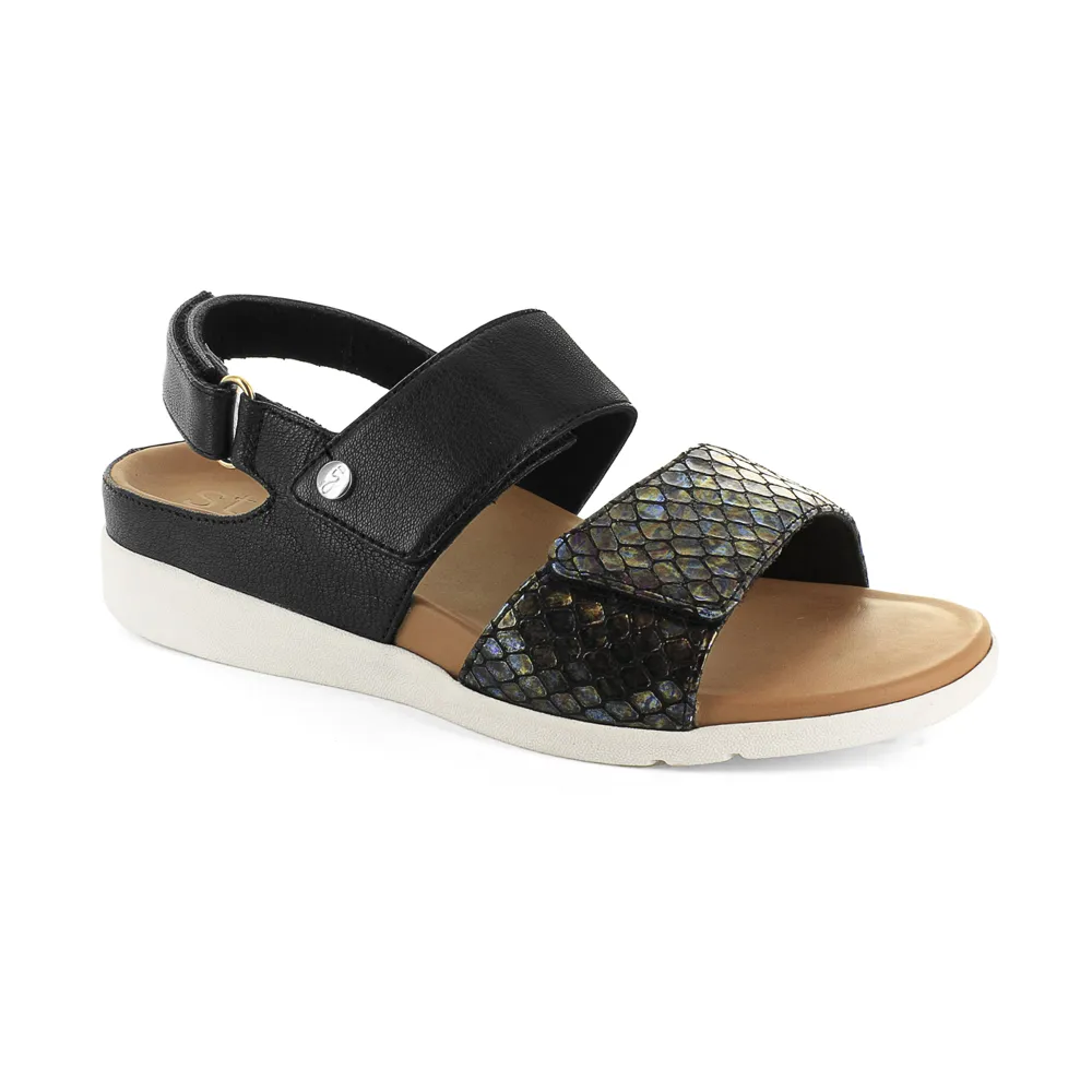 Strive Riviera II Black Snake Sandals