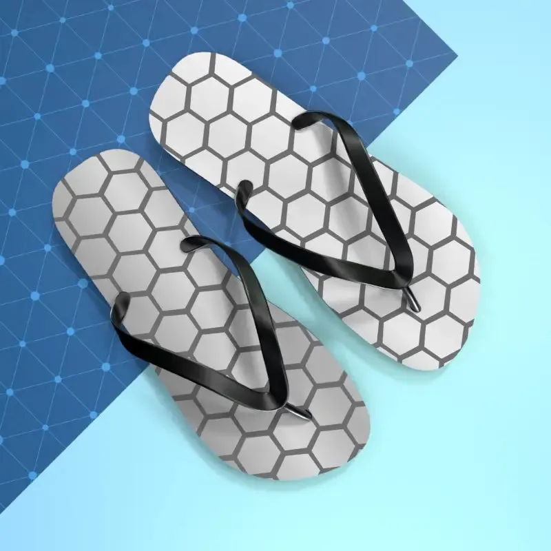 Stylish Gray Hexagon Flip Flops for Chic Summer Looks