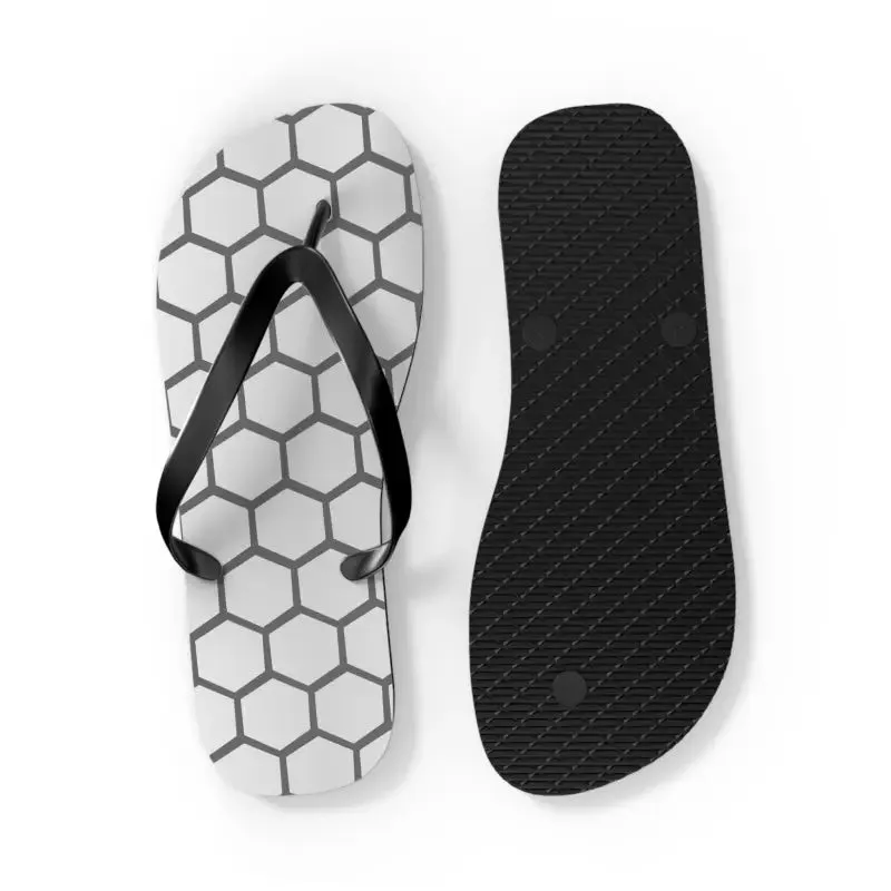 Stylish Gray Hexagon Flip Flops for Chic Summer Looks