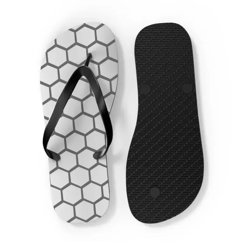 Stylish Gray Hexagon Flip Flops for Chic Summer Looks