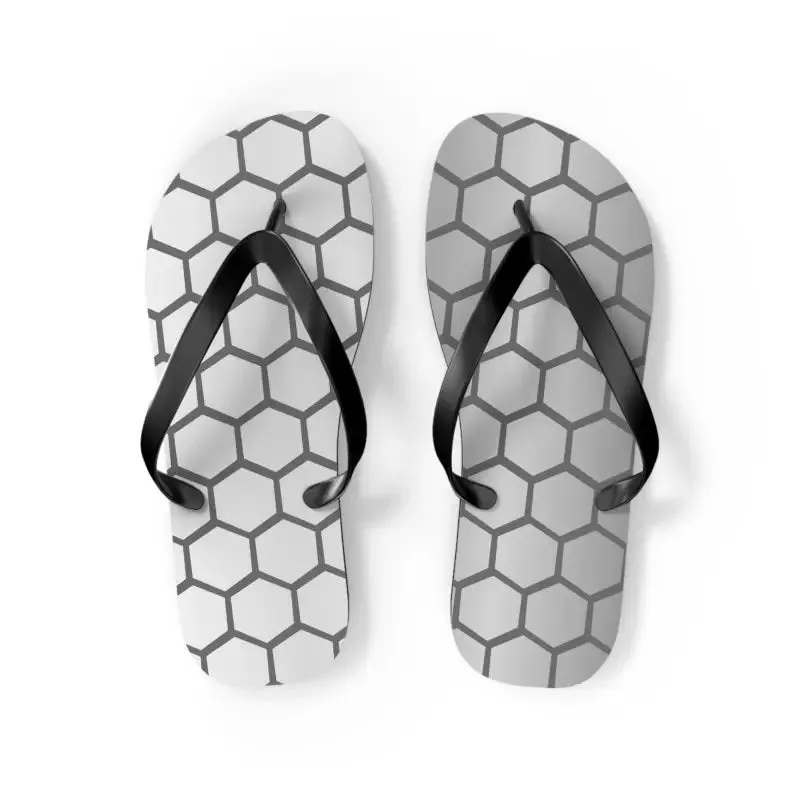 Stylish Gray Hexagon Flip Flops for Chic Summer Looks