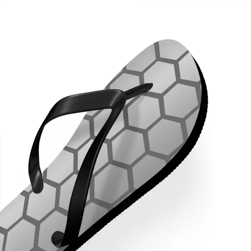 Stylish Gray Hexagon Flip Flops for Chic Summer Looks