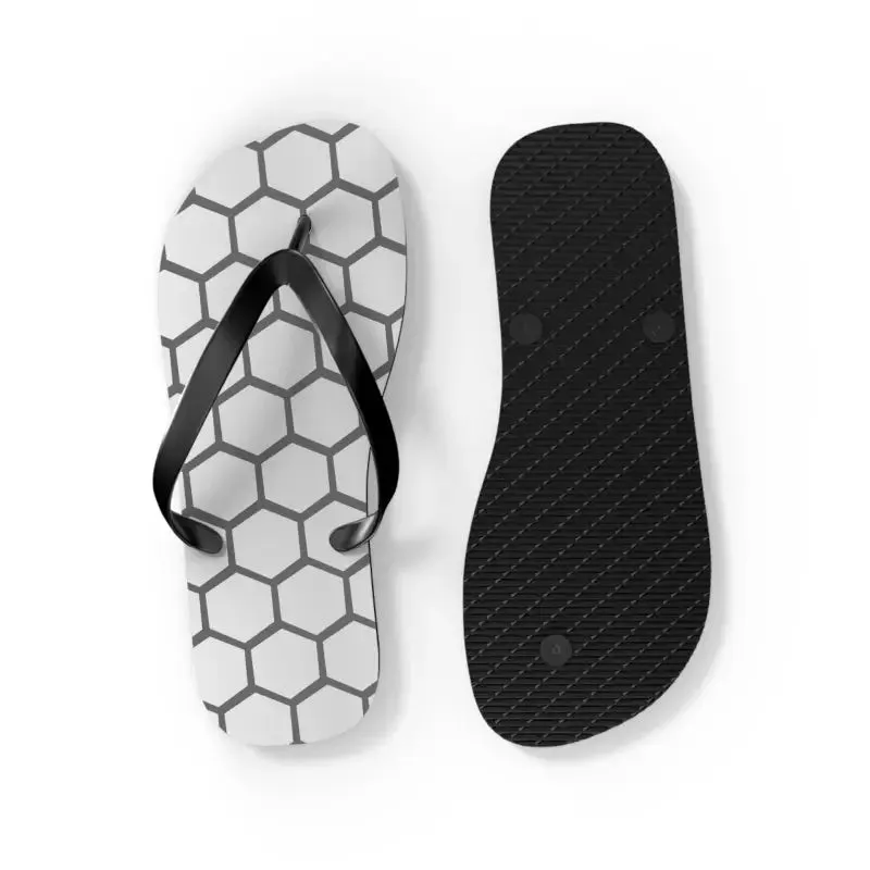 Stylish Gray Hexagon Flip Flops for Chic Summer Looks