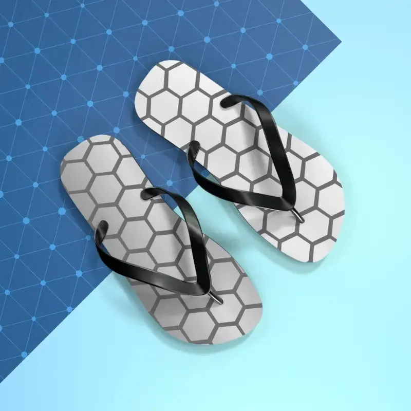 Stylish Gray Hexagon Flip Flops for Chic Summer Looks
