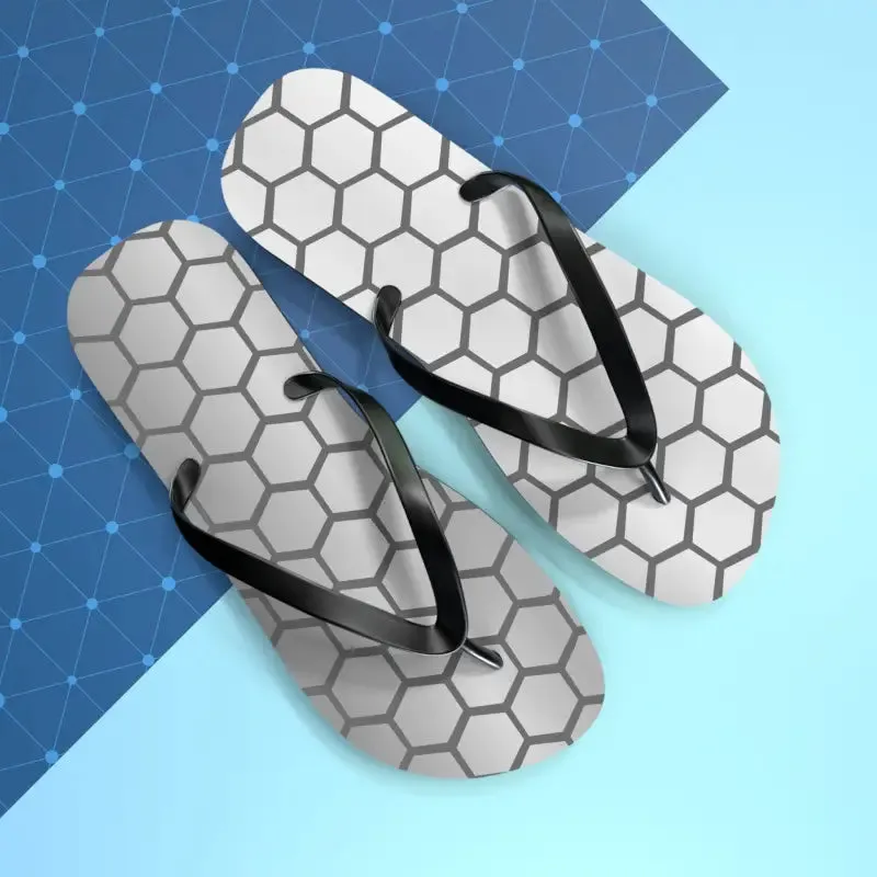 Stylish Gray Hexagon Flip Flops for Chic Summer Looks