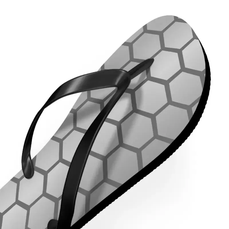 Stylish Gray Hexagon Flip Flops for Chic Summer Looks