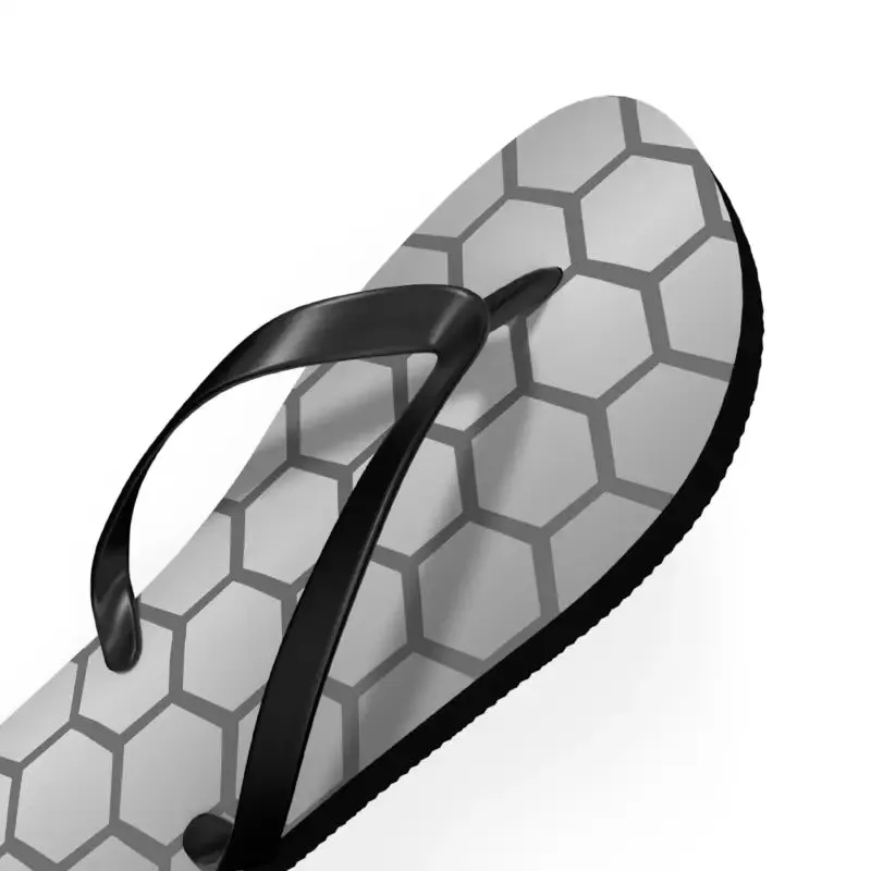 Stylish Gray Hexagon Flip Flops for Chic Summer Looks