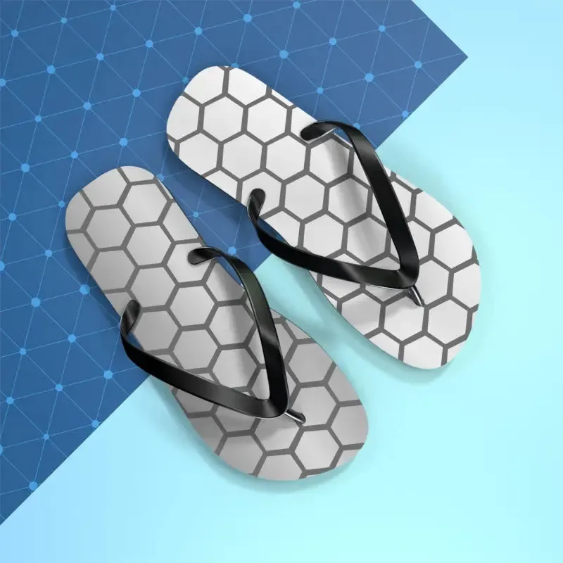 Stylish Gray Hexagon Flip Flops for Chic Summer Looks