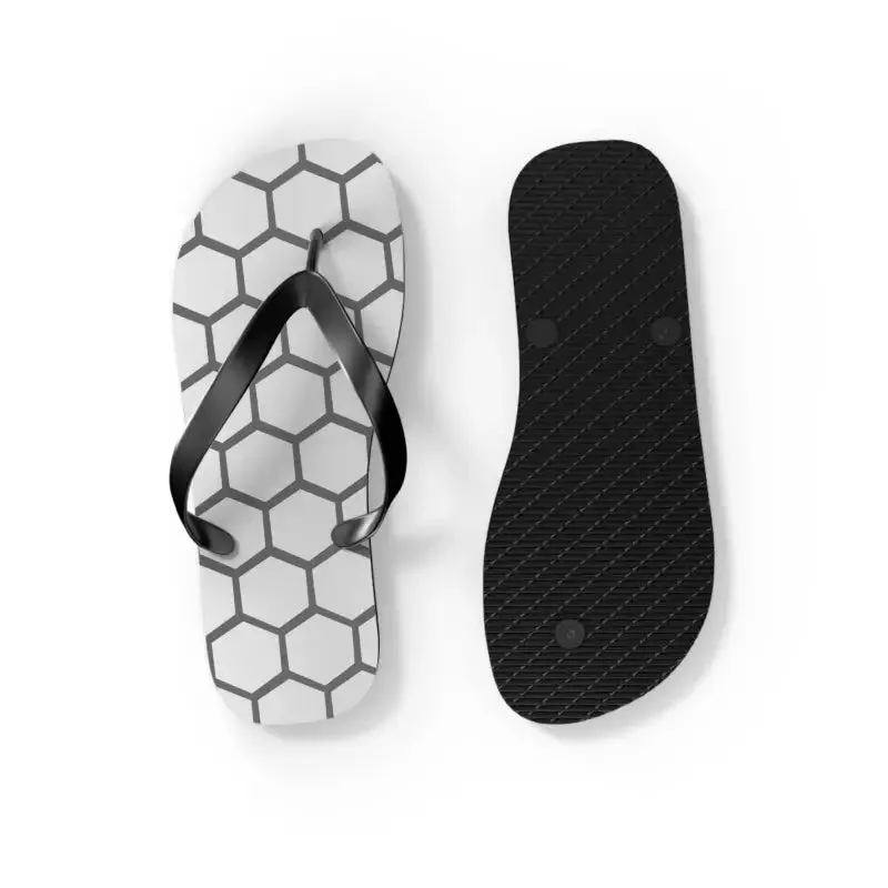 Stylish Gray Hexagon Flip Flops for Chic Summer Looks
