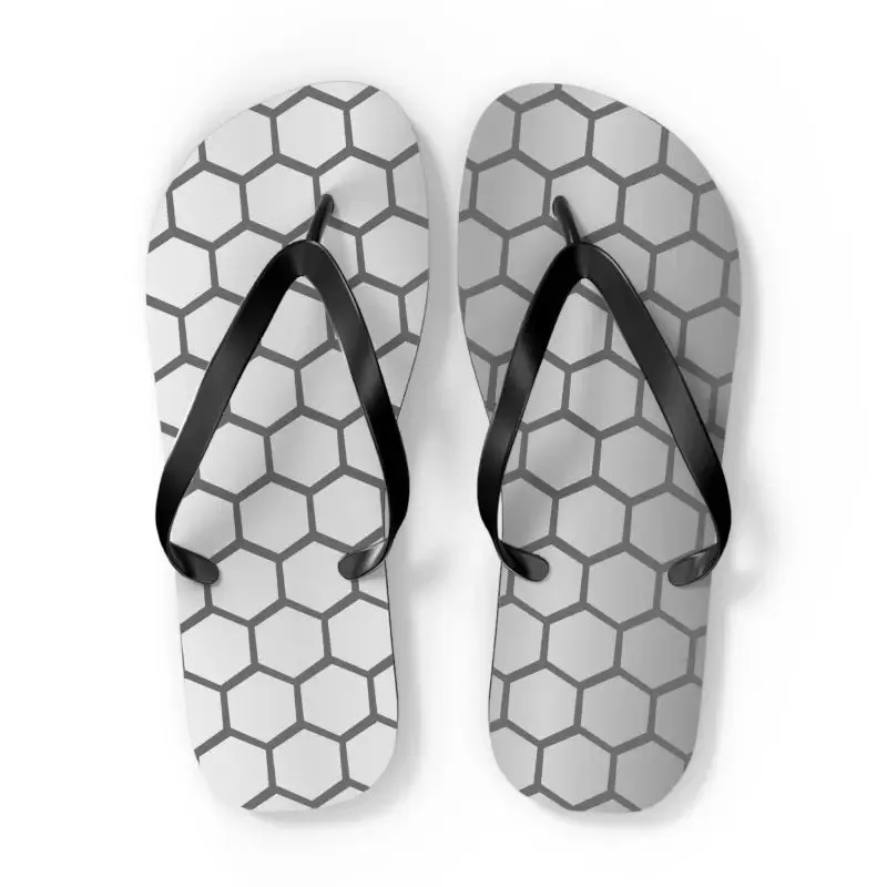 Stylish Gray Hexagon Flip Flops for Chic Summer Looks