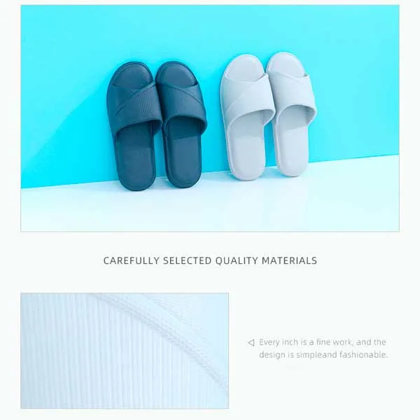 Stylish Stripes Bathroom Slippers for Men(Gray)(43/44)