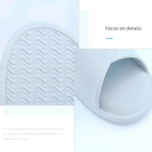 Stylish Stripes Bathroom Slippers for Men(Gray)(43/44)