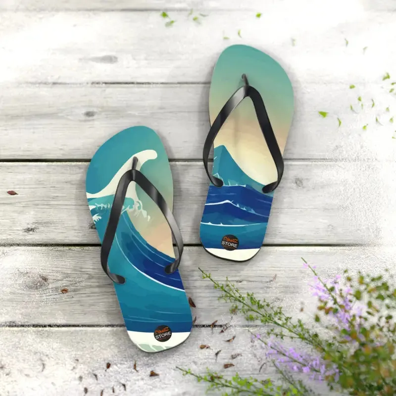 Sun Soaked Unisex Flip Flops for Summer Fun