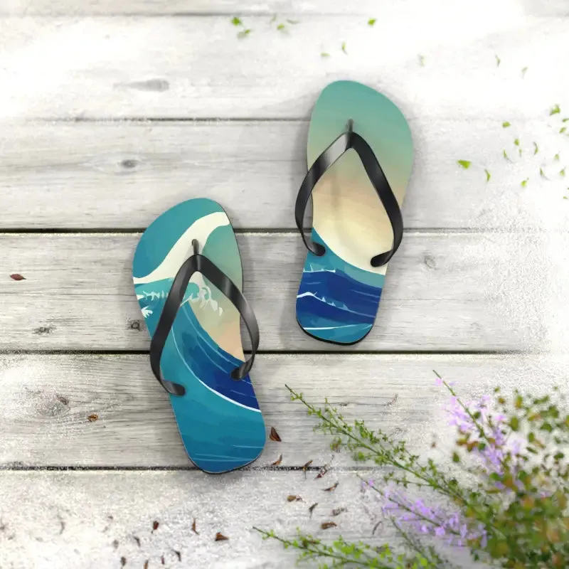 Sun Soaked Unisex Flip Flops for Summer Fun