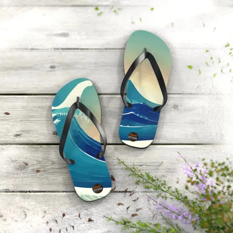 Sun Soaked Unisex Flip Flops for Summer Fun