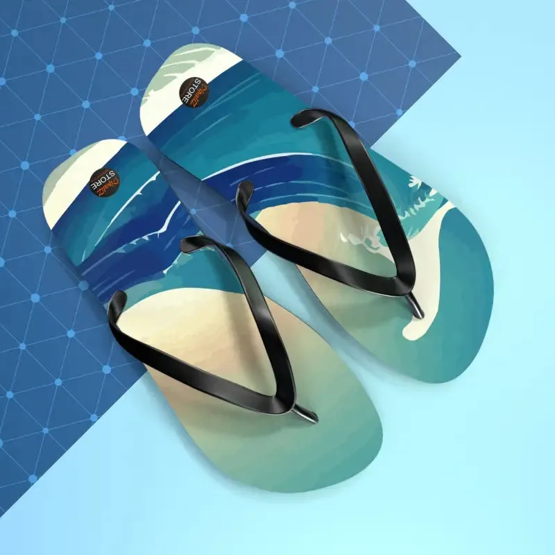 Sun Soaked Unisex Flip Flops for Summer Fun