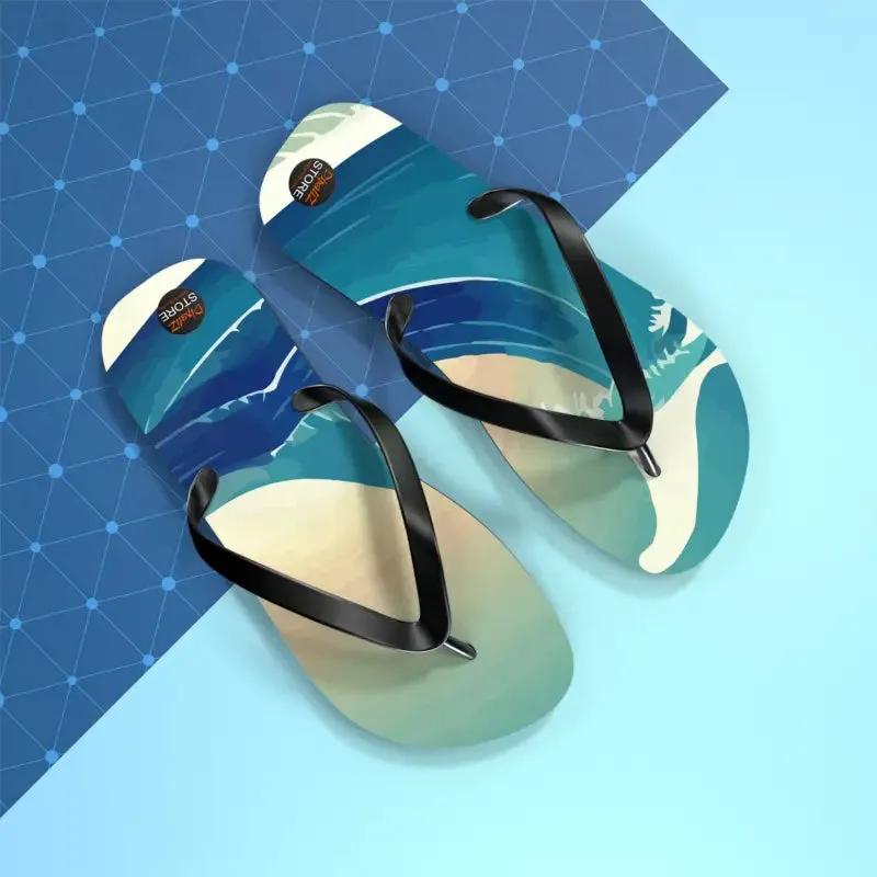 Sun Soaked Unisex Flip Flops for Summer Fun