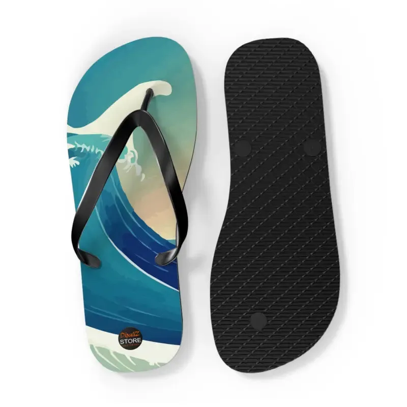 Sun Soaked Unisex Flip Flops for Summer Fun