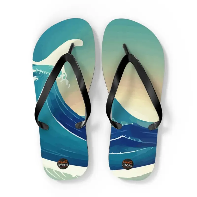 Sun Soaked Unisex Flip Flops for Summer Fun