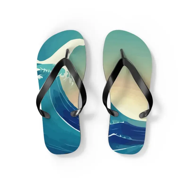 Sun Soaked Unisex Flip Flops for Summer Fun