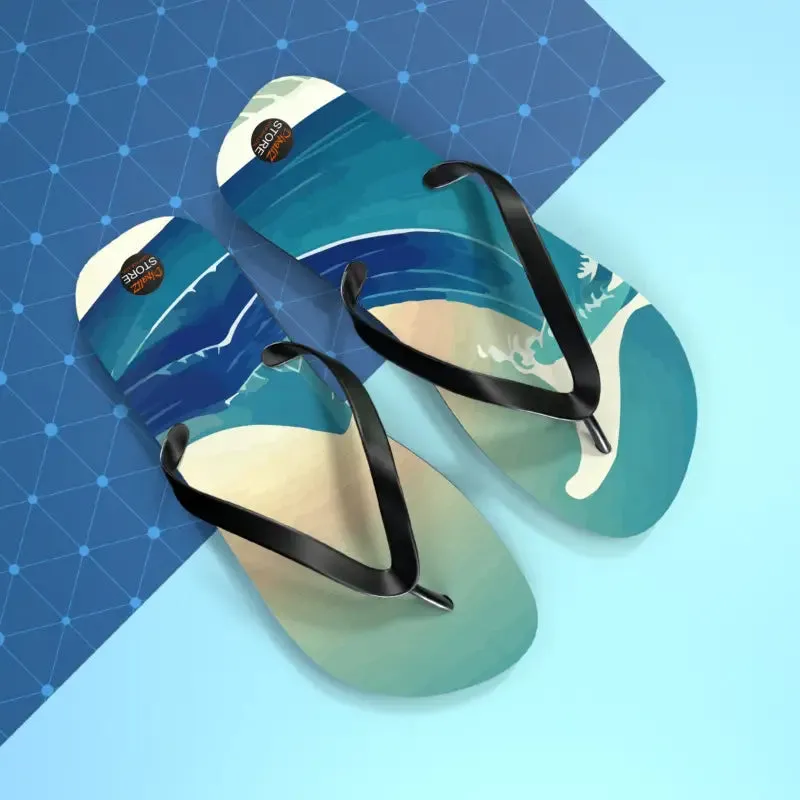 Sun Soaked Unisex Flip Flops for Summer Fun