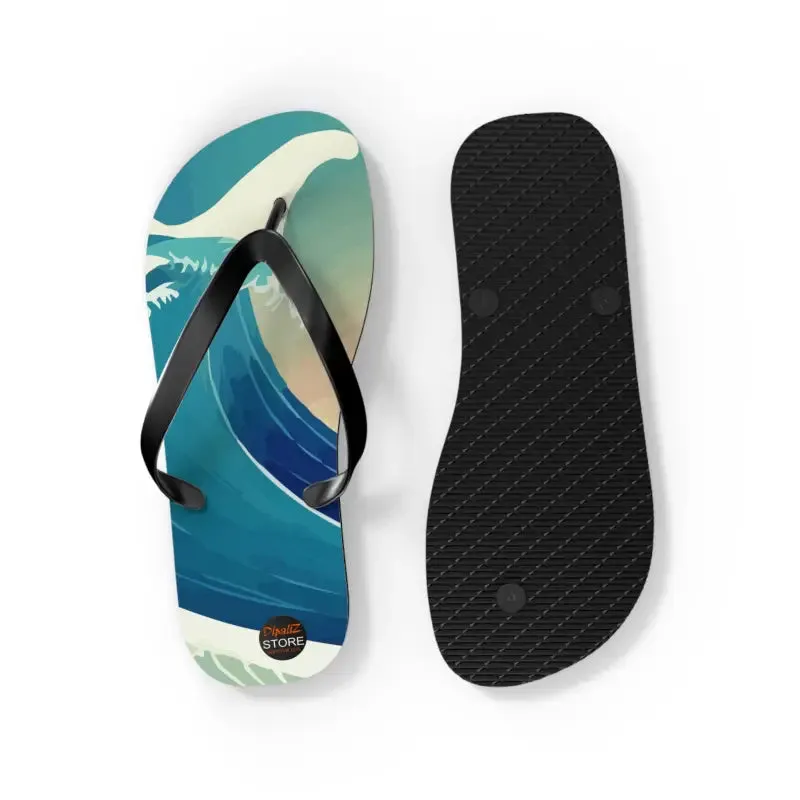 Sun Soaked Unisex Flip Flops for Summer Fun
