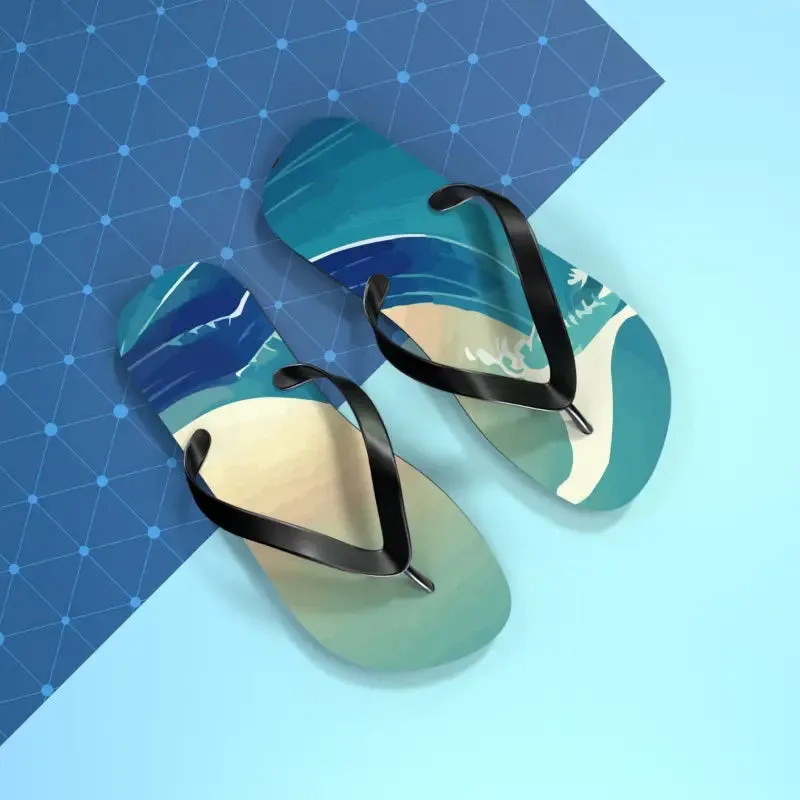 Sun Soaked Unisex Flip Flops for Summer Fun