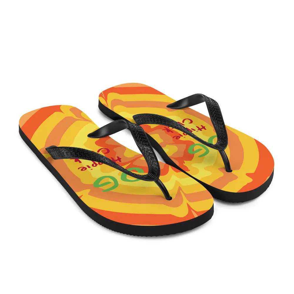 Sunny Flower Flip-Flops
