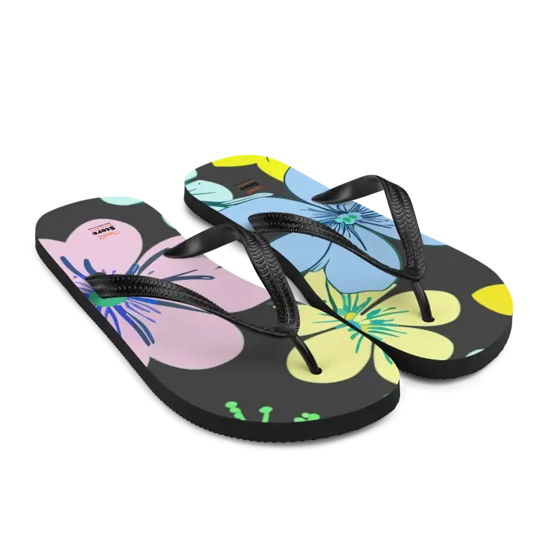 Sunny Pastel Flip Flops with Rubber Sole Comfort