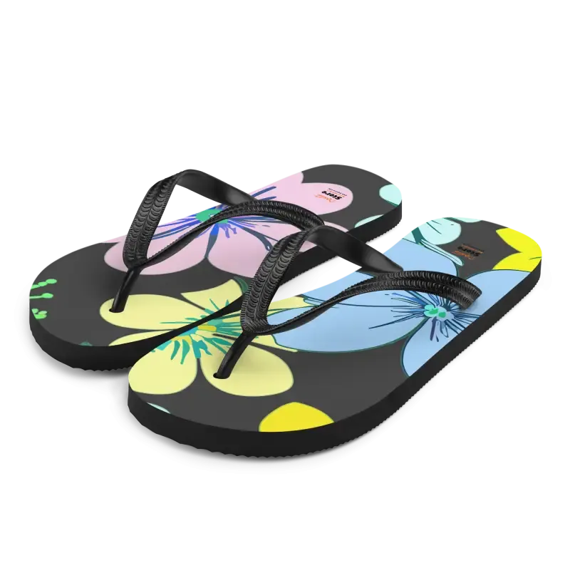 Sunny Pastel Flip Flops with Rubber Sole Comfort