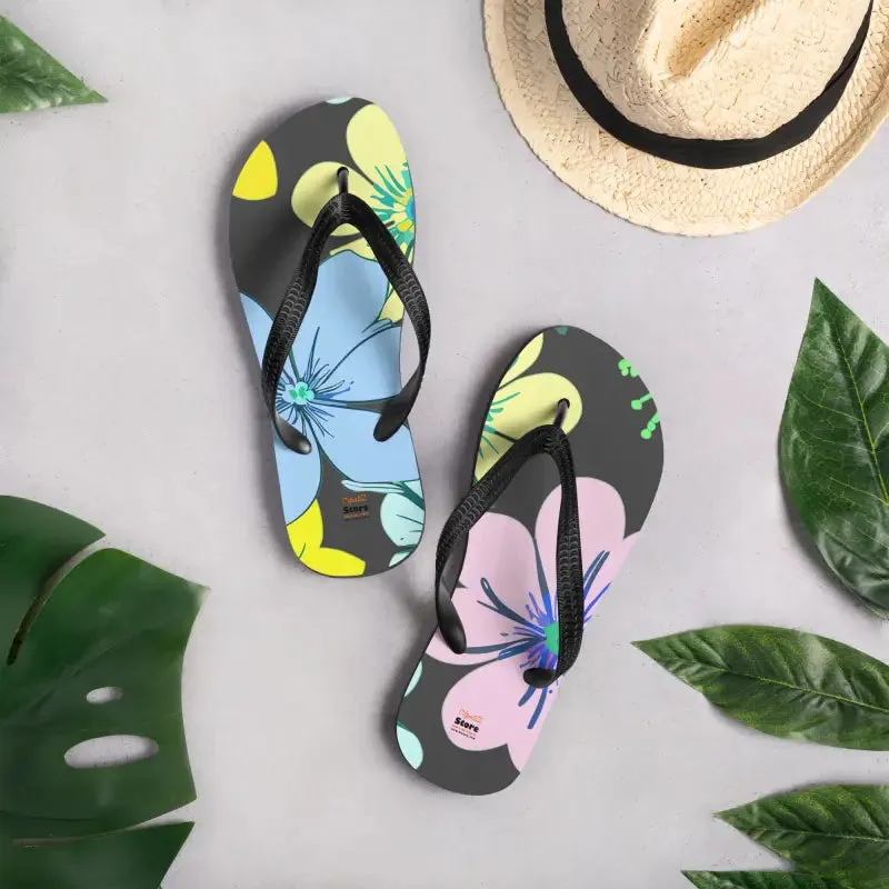 Sunny Pastel Flip Flops with Rubber Sole Comfort