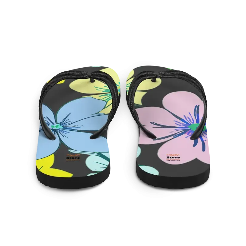 Sunny Pastel Flip Flops with Rubber Sole Comfort