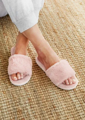 Taylor Fluffy Slides - Blush