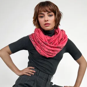 The BIBLE book scarf  PSALM 23 Coral Color