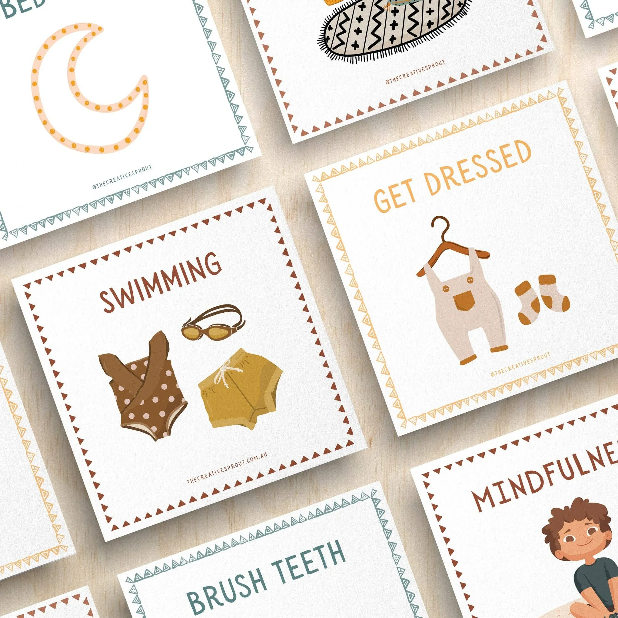 The Creative Sprout - 72 Daily Routine Cards
