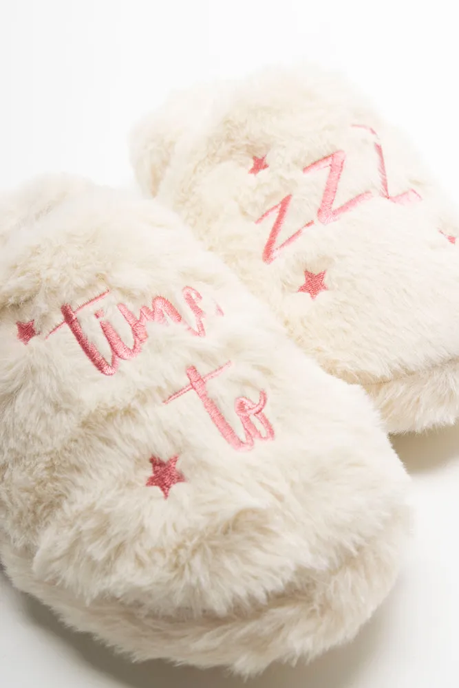 Time To ZZZ Slippers Natural