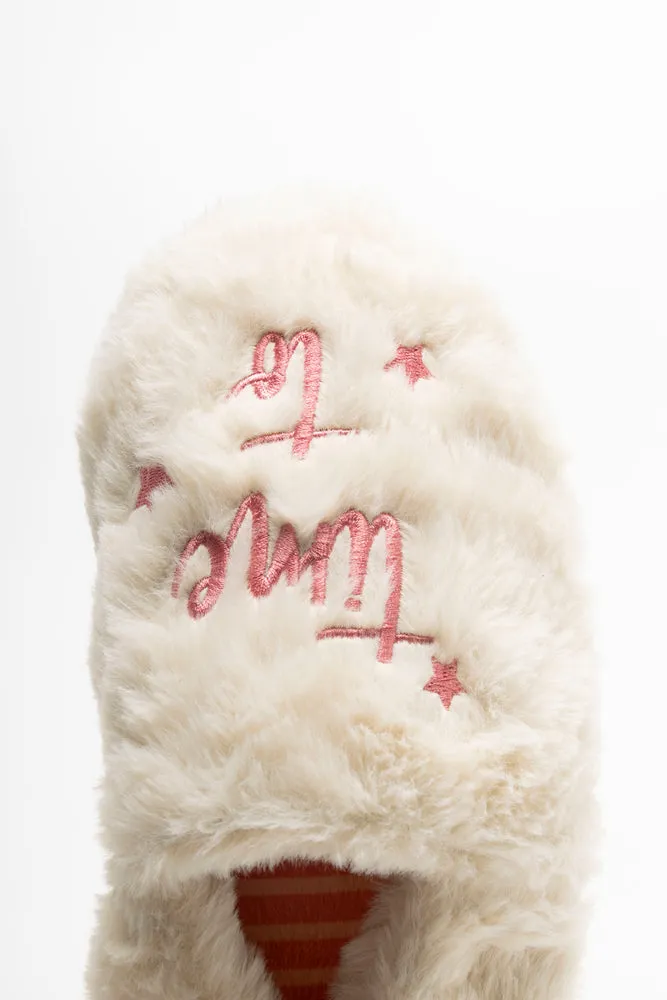 Time To ZZZ Slippers Natural