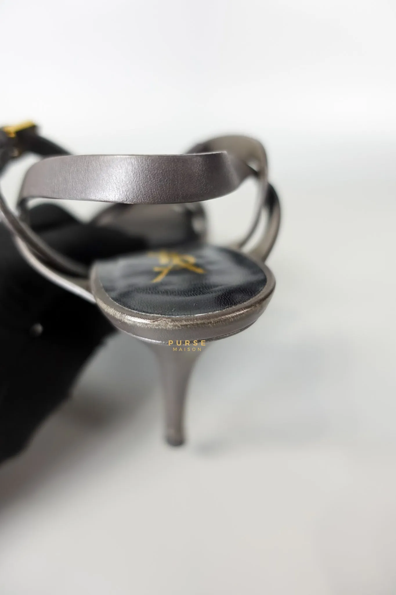 Tribute Platform Sandals Dark Gray Heels(Size 36EU 23cm)