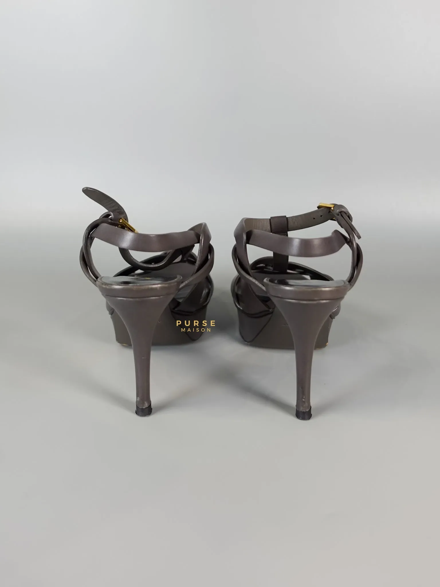 Tribute Platform Sandals Dark Gray Heels(Size 36EU 23cm)