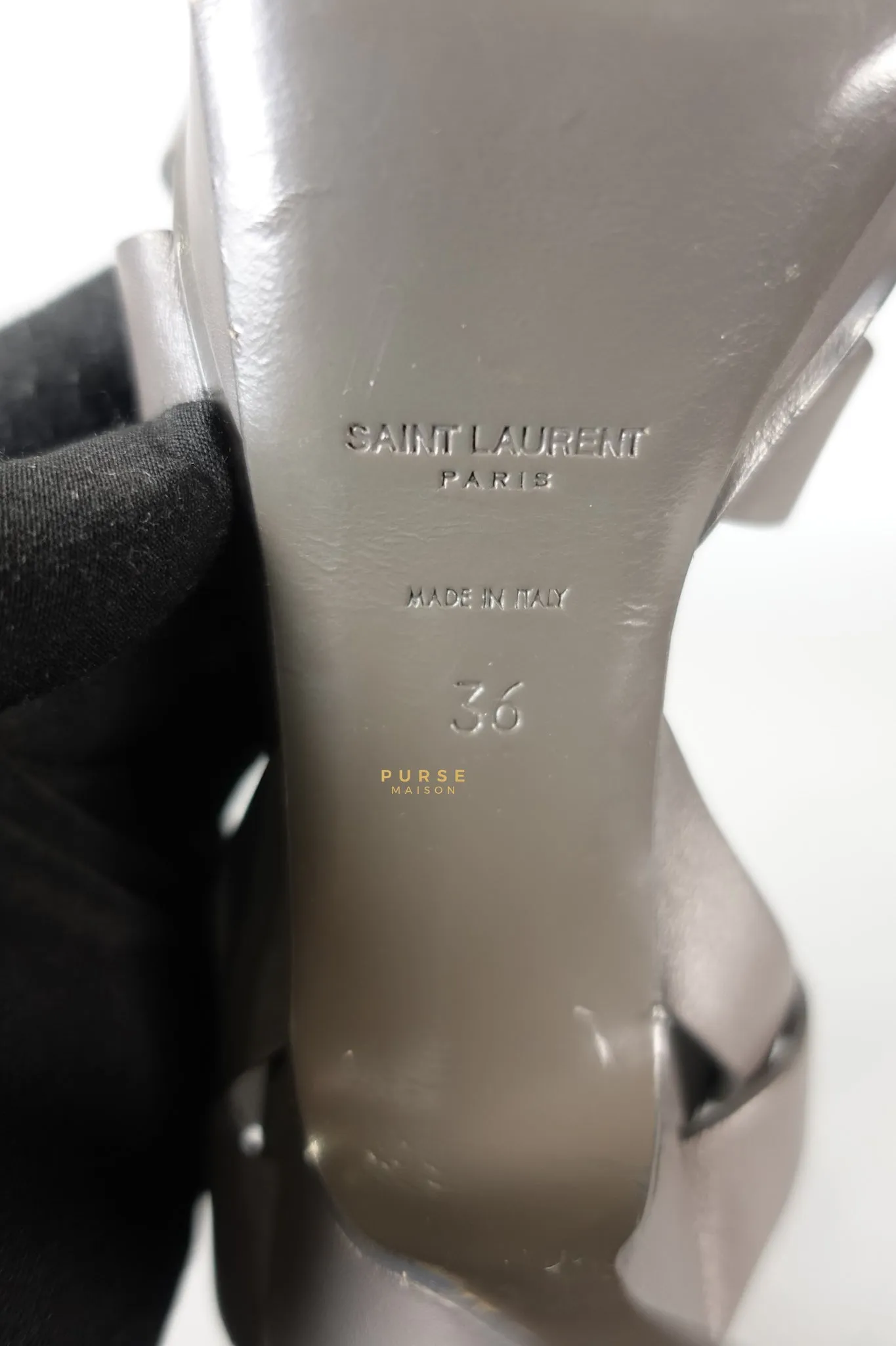 Tribute Platform Sandals Dark Gray Heels(Size 36EU 23cm)