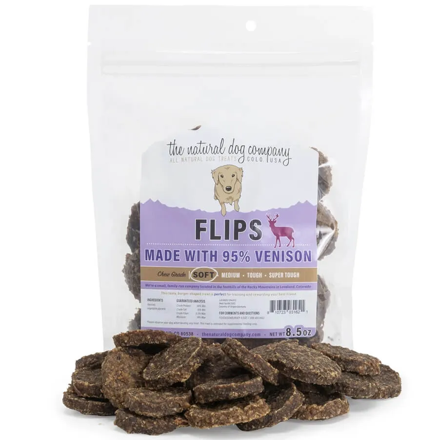 Tuesday's Natural Dog Company Venison Flips