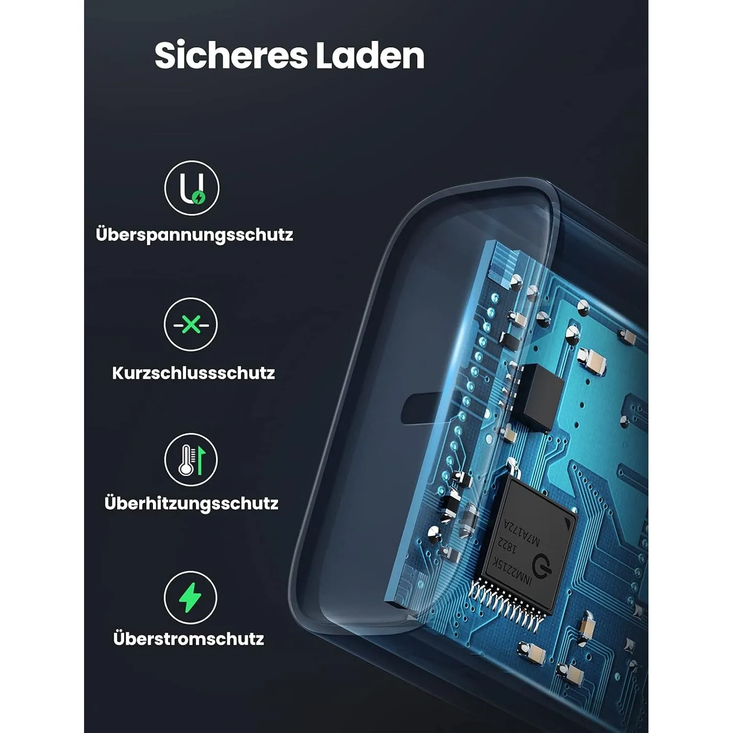 UGREEN 30W USB C Ladegerät, USB C Netzteil PD 3.0, USB-C Ladestecker, Ladeadapter unterstützt 20W USB C