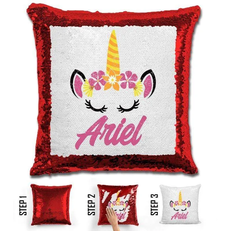 Unicorn Personalized Magic Sequin Pillow