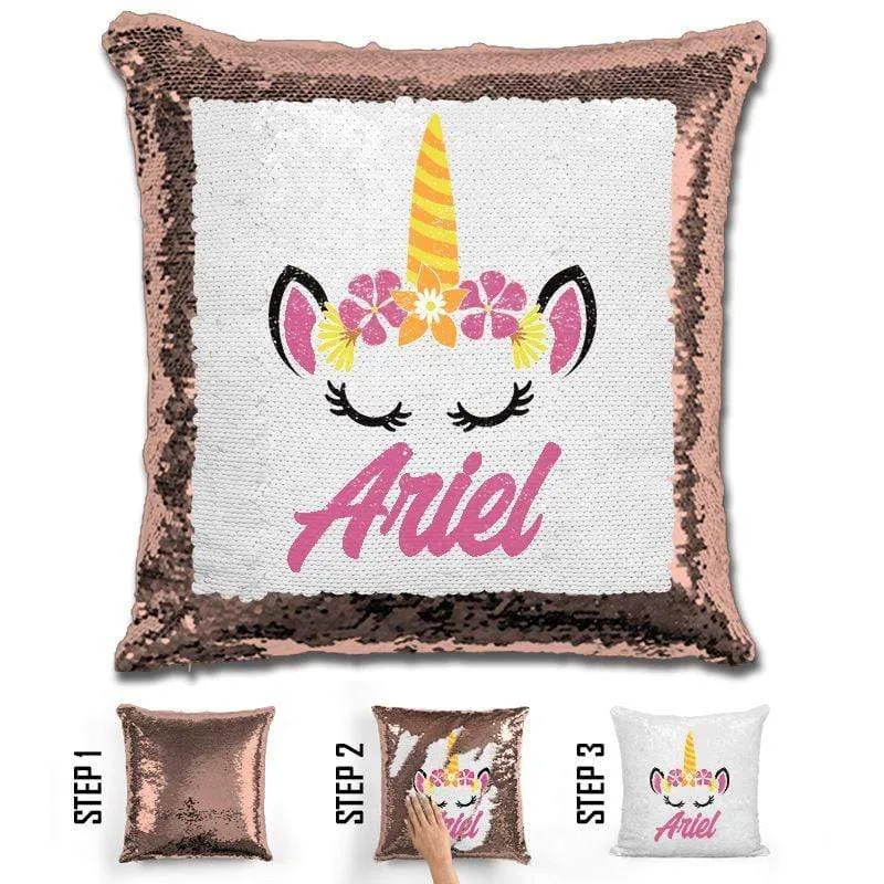 Unicorn Personalized Magic Sequin Pillow