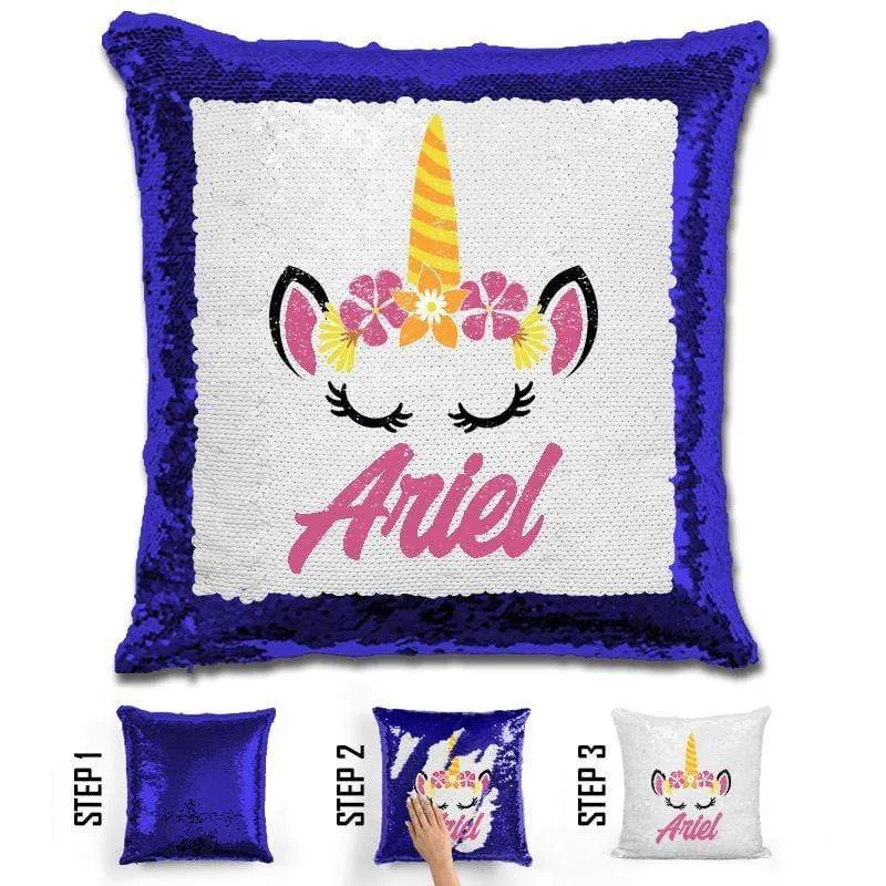 Unicorn Personalized Magic Sequin Pillow