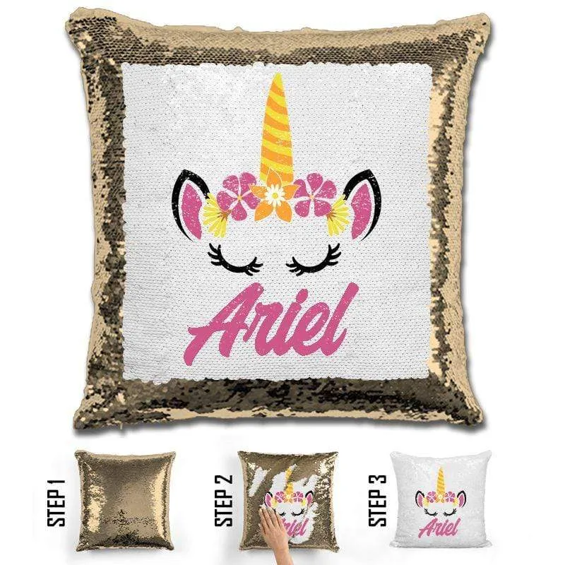 Unicorn Personalized Magic Sequin Pillow
