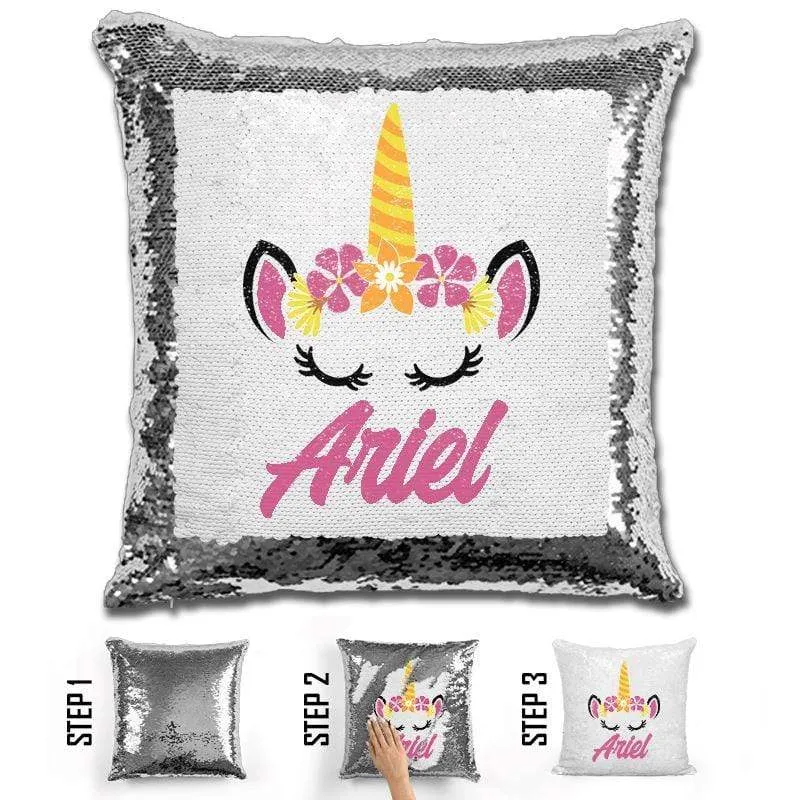Unicorn Personalized Magic Sequin Pillow